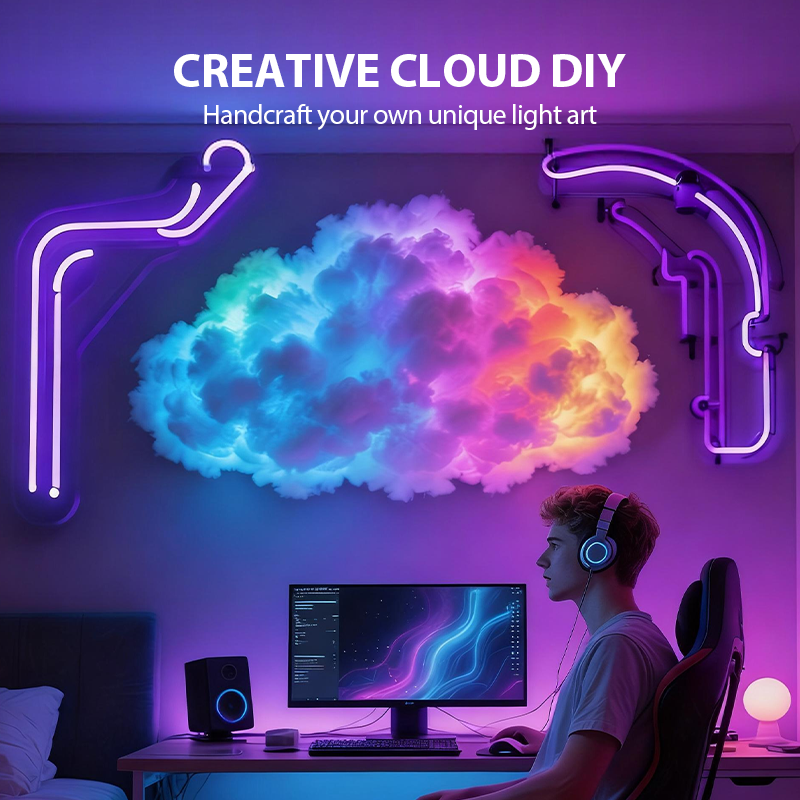 ⏳Limited-time 50% off⏰DIY USB-Powered Thundercloud LED Light Decor🌈☁️