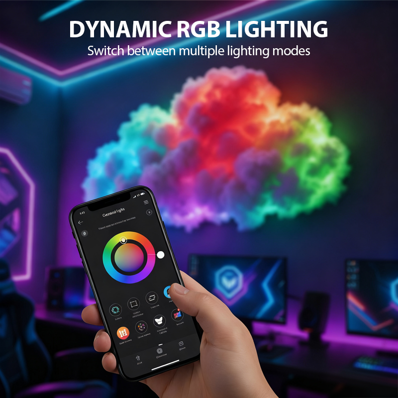 ⏳Limited-time 50% off⏰DIY USB-Powered Thundercloud LED Light Decor🌈☁️
