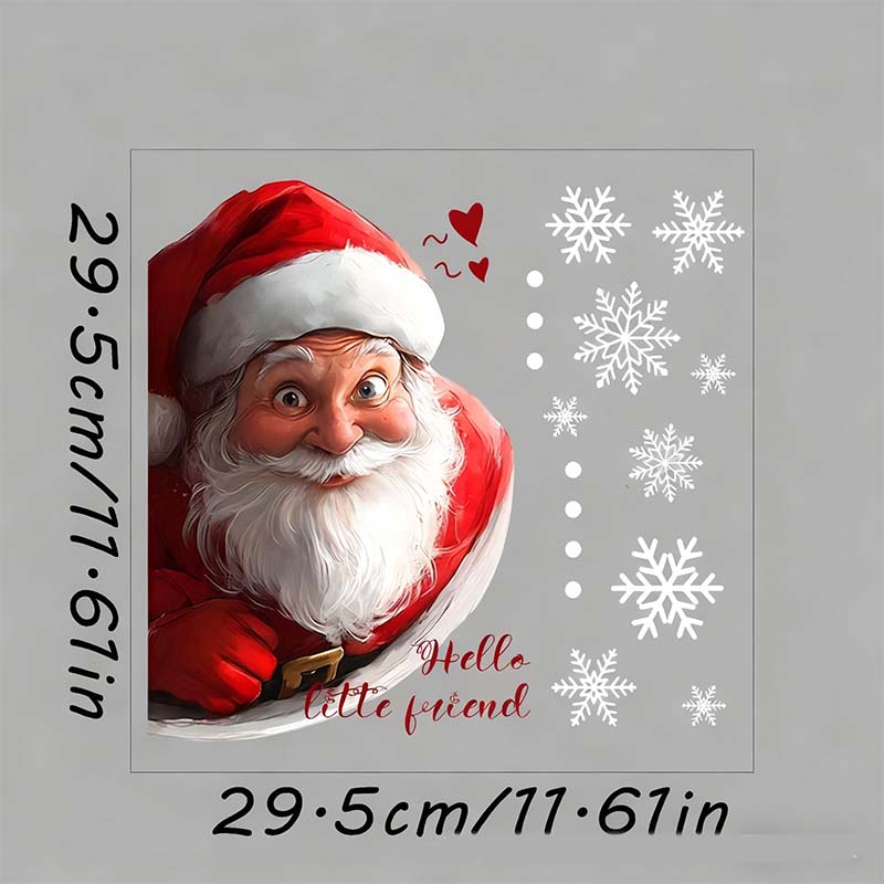 🎅🏻 Christmas Santa & Snowflake Window Sticker