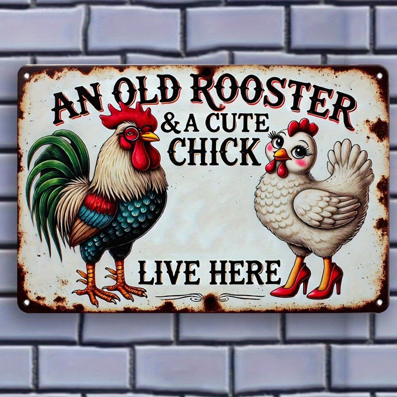 🐓 Vintage Chicken Coop Metal Tin Sign