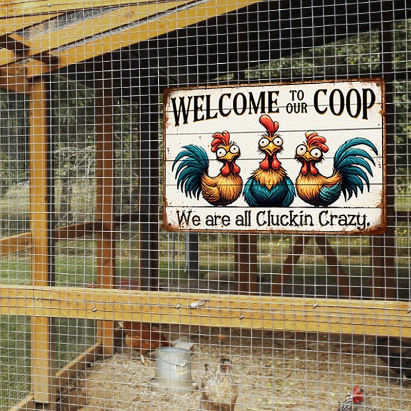 🐓 Vintage Chicken Coop Metal Tin Sign