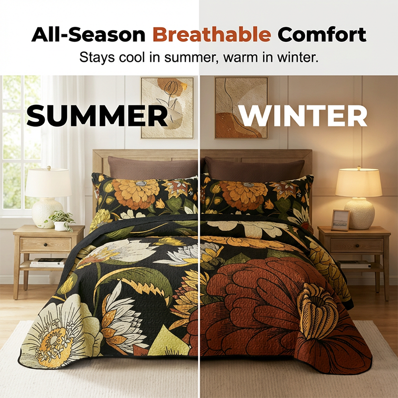 🎁New arrival 50% OFF💥Retro Floral Bedding 3-Piece Set